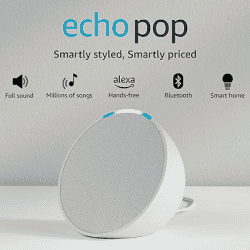 AMAZON ECHO POP | WHITE