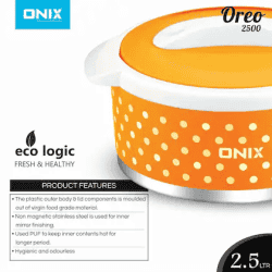 Onix | OREO | 2500  | 2.5 L | Plastic Insulated Casserole