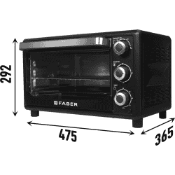 FABER | FOTG BK | 24L OVEN TOASTER GRILLER | BLACK