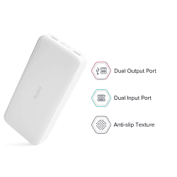 Redmi 20000mAh Power Bank USB Type C Micro USB Ports | 18W Fast Charging | White