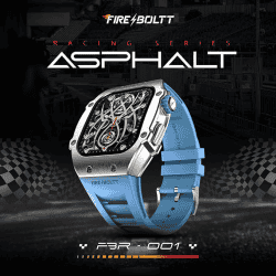 Fire-Boltt ASPHALT Bluetooth Calling Smart Watch | Silver Blue | BSW176