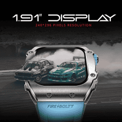 Fire-Boltt ASPHALT Bluetooth Calling Smart Watch | Silver Blue | BSW176
