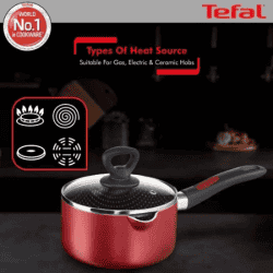 TEFAL | 2100096337 | 16 CM | SAUCE PAN G LID SIMPLY CHEF  |  RIO RED