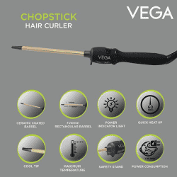 Vega Chopstick Hair Curler 7X10MM Barrel VHCS 01