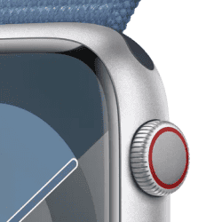 APPLE WATCH SERIES 9 | MRMJ3HN/A | 45MM | CEL SILVER ALUMINIUM WINTER BLUE SPORT LOOP