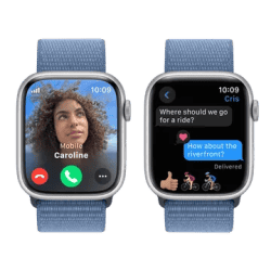 APPLE WATCH SERIES 9 | MRMJ3HN/A | 45MM | CEL SILVER ALUMINIUM WINTER BLUE SPORT LOOP