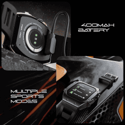 Fire Boltt Asphalt Gun Metal Smart Watch | Black | BSW176