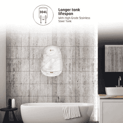 Orient Aura Neo Art Instant Water Heater | 3 L | Marble White | IWAN03WSM3 WH