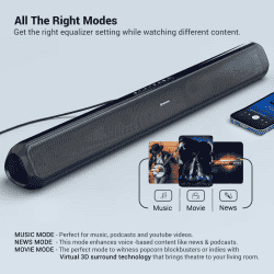 PORTRONICS SOUND SILK 7  | POR 1764 | 50W |WIRELESS SOUNDBAR | BLACK