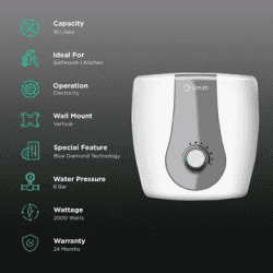 AO Smith | 10 L |  Water Heater | Finesse White
