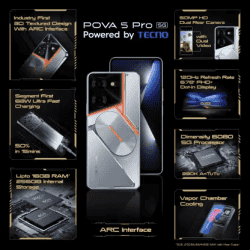 Tecno | Pova 5  Pro 5G  |  v256 GB  | 8 GB RAM | Fantasy Silver