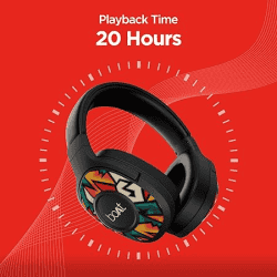 boAt Rockerz 550 Bluetooth Wireless Over Ear Headphones | Black Symphony