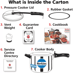 Hawkins Inner Lid Induction Bottom Pressure Cooker | Stainless Steel | 5 L | HSS50