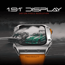 Fire-Boltt ASPHALT Newly Launched Racing Edition Smart Watch | Bluetooth Calling | Silver Orange | BSW176