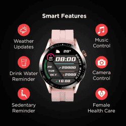 FIRE BOLTT  TALK PRO | BSW038 | SMART WATCH | GOLD | PINK