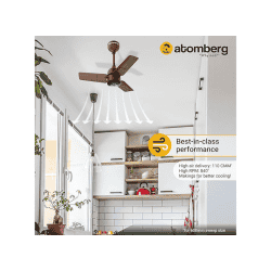 atomberg Renesa 600mm | BLDC | Remote | 5 star  | High Air  | LED | Matte Brown