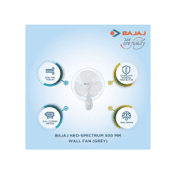 Bajaj Neo Spectrum | 300 mm | Wall Fan | Grey