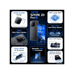 Tecno Spark 20 Pro 5G | 8 GB RAM | 256 GB | Startrail Black