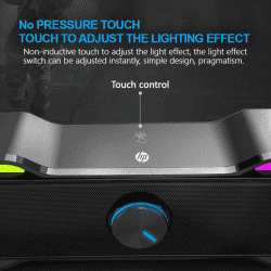 hp DHE-6002 Wired Speaker | 6 W | 3.5mm aux connectivity | Black