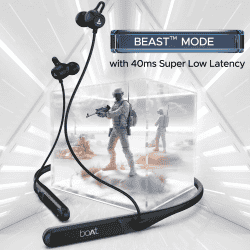boAt Rockerz 255 Touch Wireless Earphone | 30H Playback | ENx Technology | IPX5 | Pitch Black