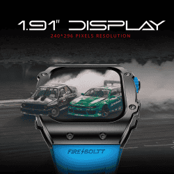 Fire Boltt Asphalt | 1.91 inches | 400 mAh | Gun Metal Blue