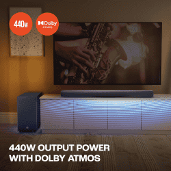 JBL Cinema SB590 Soundbar | Deep Bass | Dolby Atmos | 3.1 Channel | JBLSB590BLKIN RS