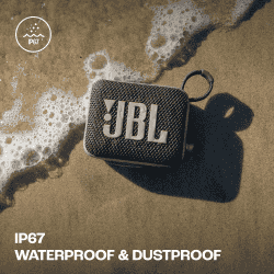 JBL Go 4 Wireless Ultra Portable Bluetooth Speaker | 4.2W | IP67 | Black | JBLGO4BLK