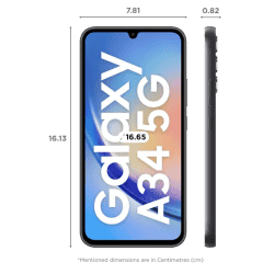 Samsung Galaxy A34 5G | 8 GB Ram | 128 GB | Awesome Graphite