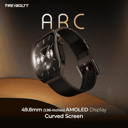 Fire Boltt ARC Smart Watch | 1.96 inch | AMOLED | Bluetooth | Black Leather | BSW186