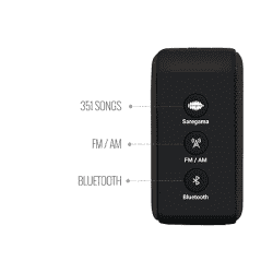Saregama Carvaan Mini | Hindi | 2.0 Music Player Bluetooth | FM | AM | AUX | Moonlight Black