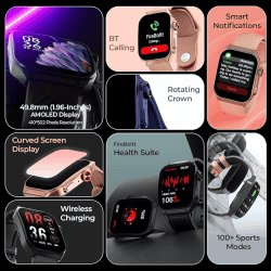 Fire Boltt ARC | 1.96 inch | AMOLED Bluetooth | Black