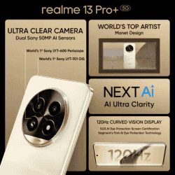 realme 13 Pro+ 5G | 8 GB RAM | 256 GB | Monet gold