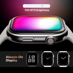 Fire Boltt Brillia Smartwatch | 51.3mm  | Largest Amoled | Bluetooth | Starlight