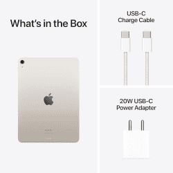 Apple iPad Air M2 | 128 GB ROM | Wi Fi Only | Starlight | MUWE3HN/A