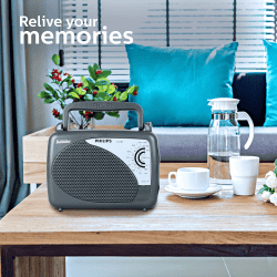 Philips Bahadur Radio | MW SW FM Bands | Grey | DL167/94