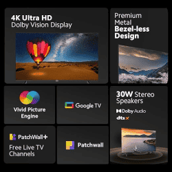 Xiaomi LED Smart Google TV | 108 cm (43 inch) | Ultra HD 4K | Dolby Vision