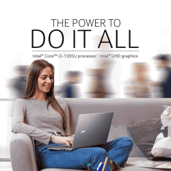 Acer Aspire Lite Laptop | Intel Core i3 | 13th Gen | 1305U | 8 GB | 512 GB  | Steel Gray | UN 34ESI 005