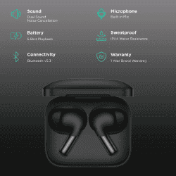 OnePlus Buds Pro 2R | 45dB | Truly Wireless | Obsidian Black