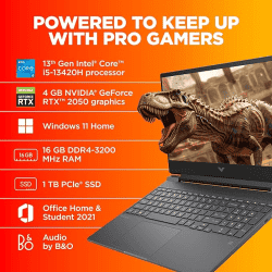 HP Victus 15 |  Intel Core i5 13th Gen 13420H | 16 GB | 1 TB SSD | NVIDIA GeForce RTX 2050 | 15.6 Inch |  Silver | 15-FA1307TX
