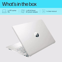 ‎HP Laptop 15s | Intel Core i3 12th Gen 1215U | 8 GB | 1 TB SSD | 15.6 Inch | Natural silver | 15S-FQ5328TU