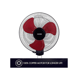 USHA Colossus Rust Free Aluminium Blade Wall Fan | 400 mm | Red
