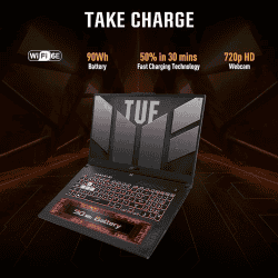 ASUS TUF  A15 Gaming laptop | AMD Ryzen 9 Octa Core 8945H |NVIDIA GeForce RTX 4070 | 16 GB |1 TB SSD | 15.6 Inch | Mecha Gray | FA507UI-LP066WS