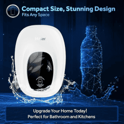 Haier Pret | 3 L |  instant water heater Geyser |  Glasslined Tank | 3000W | Rust proof Body | White | EI3V-PRET 3.0KW
