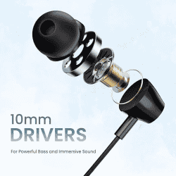 Portronics Harmonics Z7 Neckband | PX4 Water Resistant | Fast Charging | Black | POR 1979