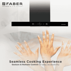 Faber Dazzle | Wall Mounted Chimney | Matte Black | BLDC FL HC BK 90
