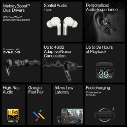 OnePlus Buds Pro 2R | 45dB | Truly Wireless | Misty White
