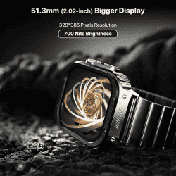 Fire Boltt Maverick Smartwatch | 2.02 inch | IPS Display | Bluetooth Calling  | Black Silver | BSW177
