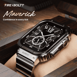 Fire Boltt Maverick Smartwatch | 2.02 inch | IPS Display | Bluetooth Calling  | Black Silver | BSW177