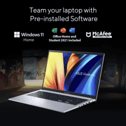 ASUS Vivobook 15 | Intel Core i5-1235U 12th Gen | 15.6 | 39.62 cm  | 8GB | 512GB SSD | Intel Iris X Graphics Windows 11 | Silver |  X1502ZA EJ515WS