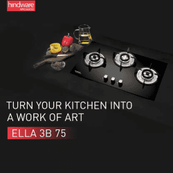 Hindware Ella Plus Glass Automatic Hob | 75 CM | 3 Burners